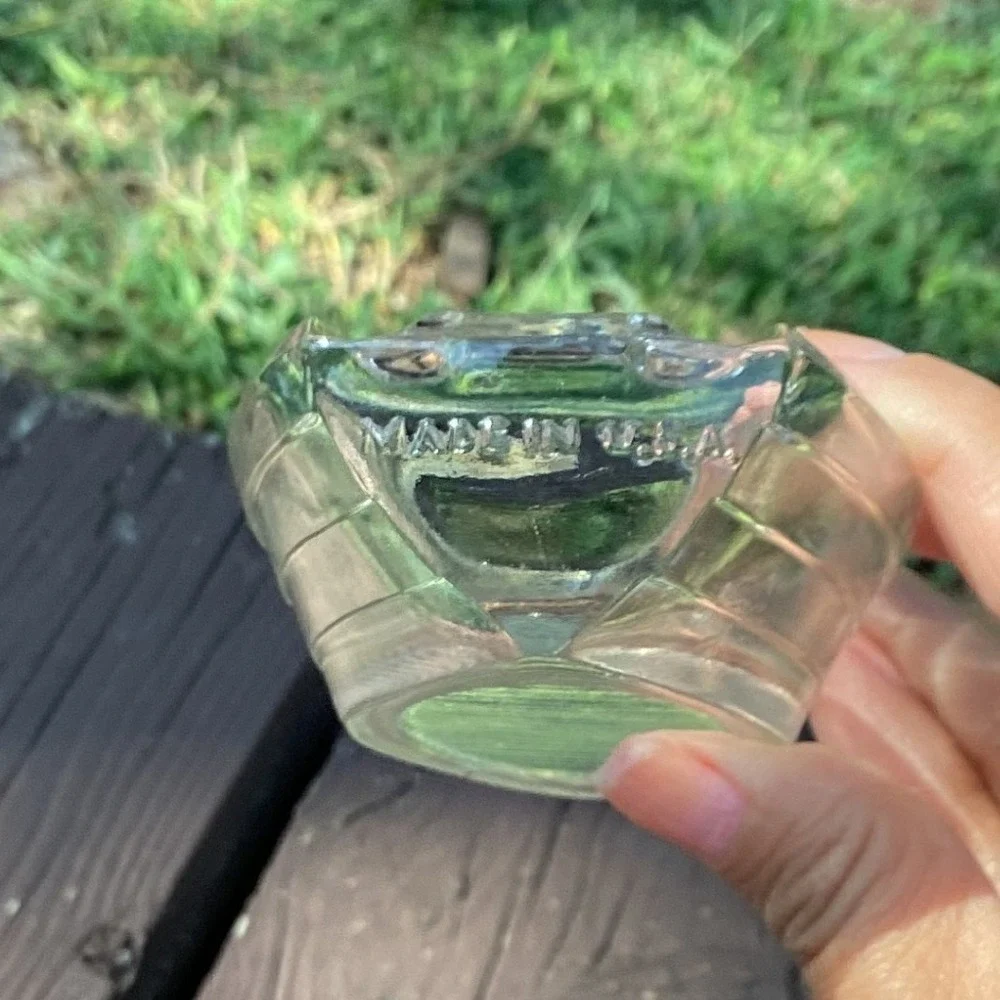 Vintage‎ Glass Ashtray Boat Shape Clear Made in USA